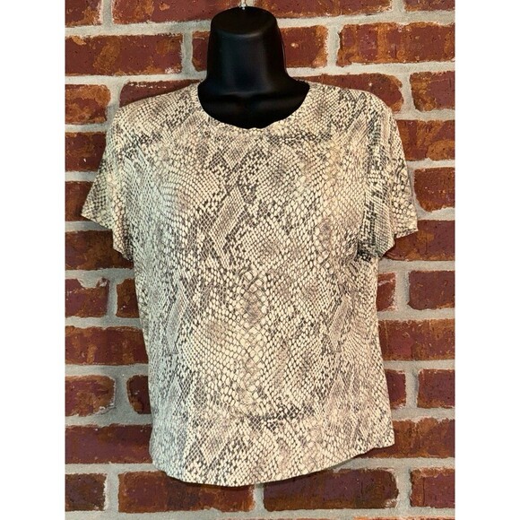 Babaton snakeskin print crewneck top size medium - Picture 1 of 5